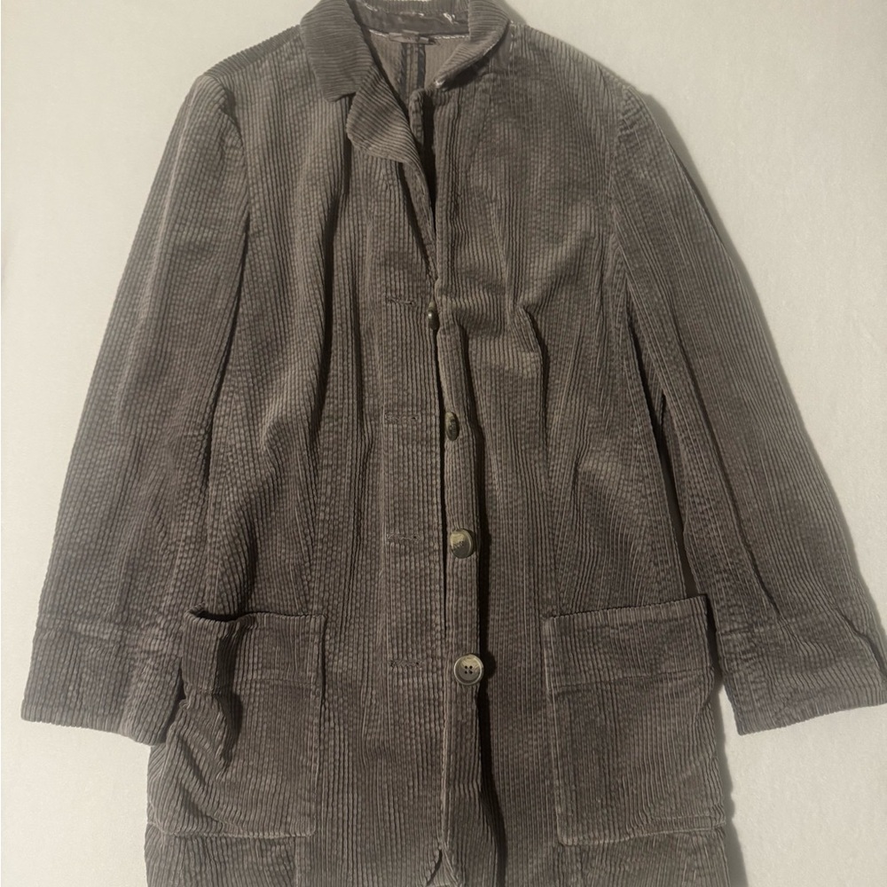 J. Jill Charcoal Corduroy Trench Coat